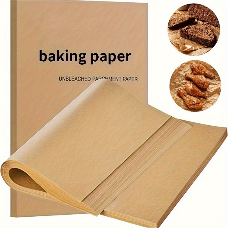 100Pcs Baking Paper Non-stick Parchment Baking Sheet for Oven Air Fryer Grilling Mat Paper Food Wrapping Paper Baking Tool
