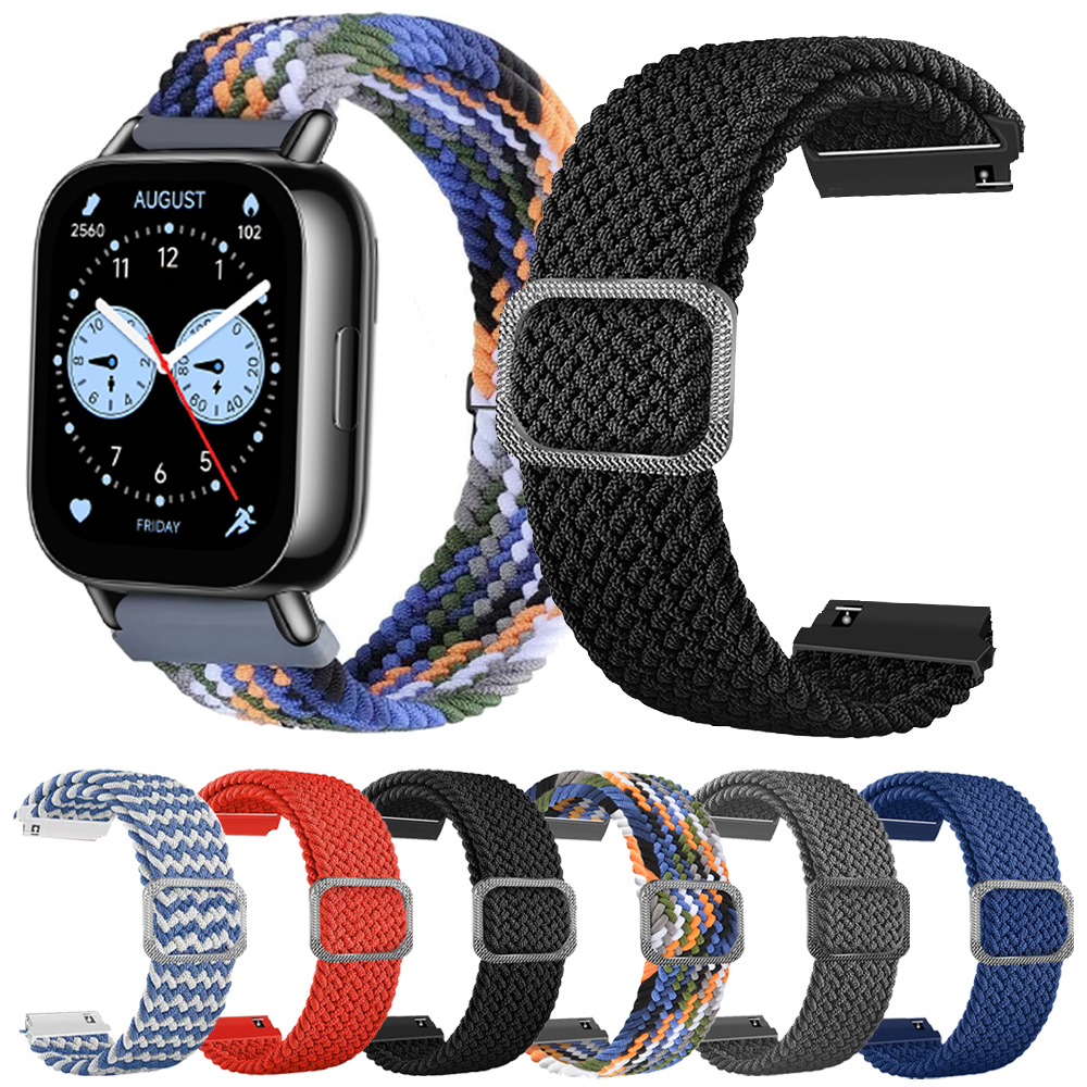 1PCS 22mm Braided Strap For Redmi Watch 5 Lite / 5 Active Sports Nylon loop Band for Xiaomi Amazfit Realme Watch S2 Watchbands