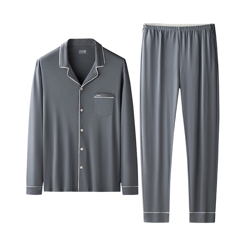 Men's Loose Fit Pajamas Set Soft Lyocell & Cotton Blend Breathable Sleepwear Cozy Home Loungewear Comfortable Pajamas