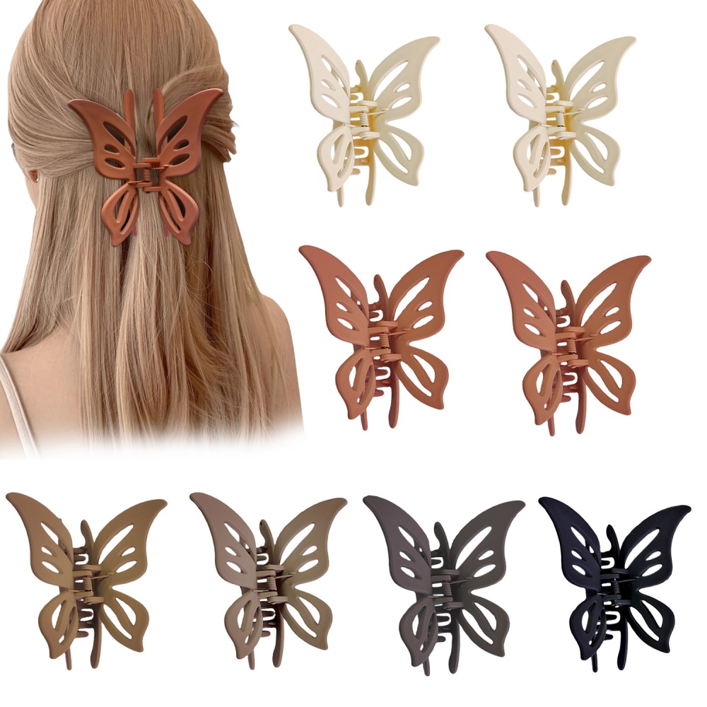 1pc/6pcs new butterfly clip for women's retro style three-dimensional butterfly hair clip accessories
