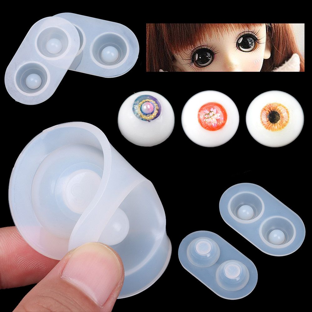 Various Size Doll's Eyes Mold Half Round Eyeballs Silicone Casting Mould DIY Doll Accessories Resin Crystal Handmade Toy Tools dr. eyemo