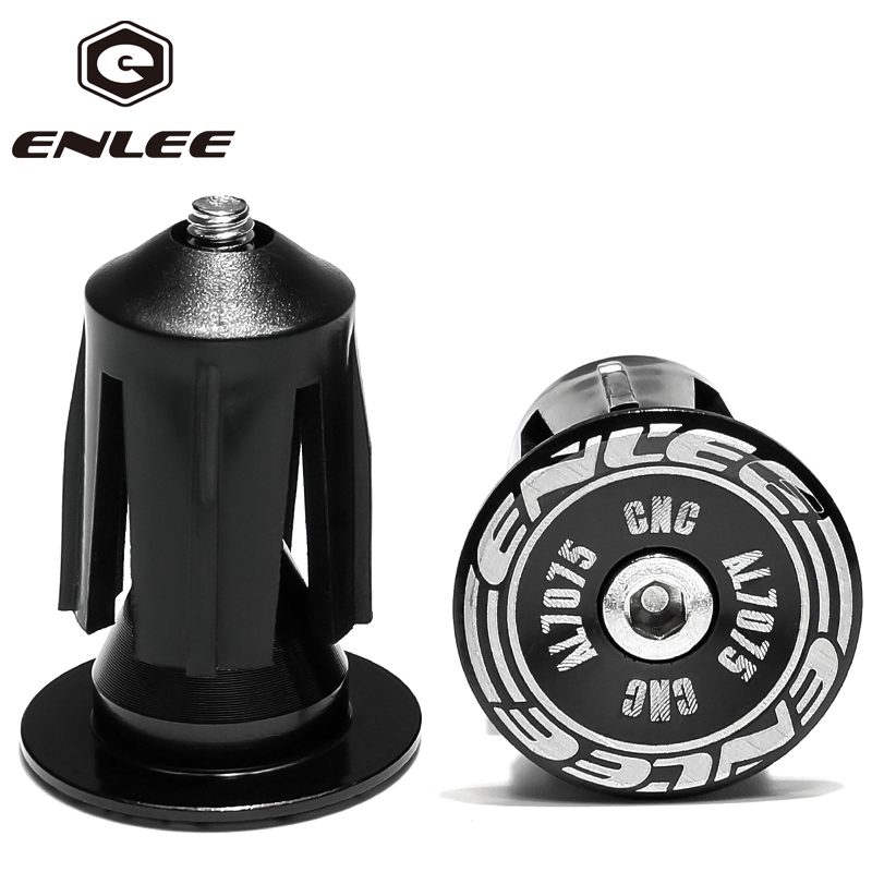 MTB 1 Pair Bike Grip Handle Bar End Cap ENLEE Aluminium Alloy Handlebar Grips Plugs Caps For Bicycle Handlebar Accessory
