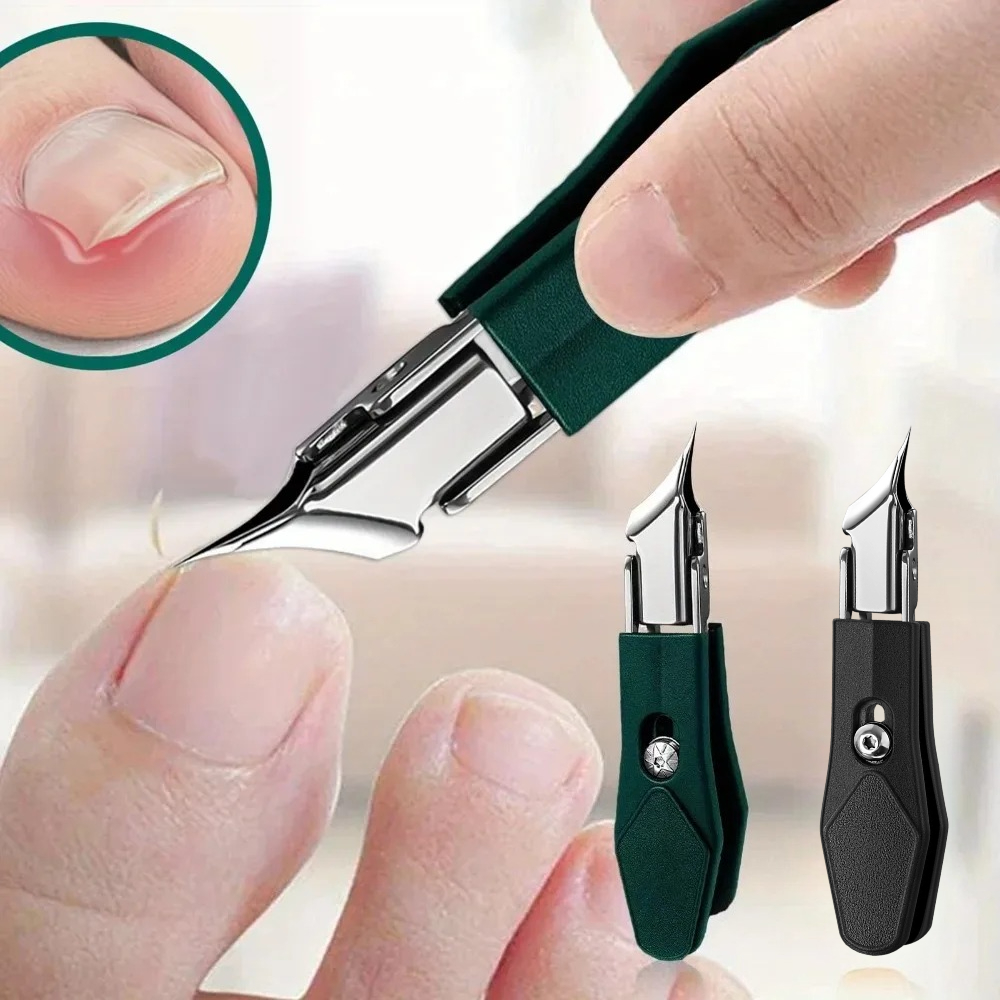 1pc Professional Ingrown Toenail Clippers, 25° Slant Edge & Wide Opening Stainless Steel Tool for Thick Nails, Easy Grip pen gpt