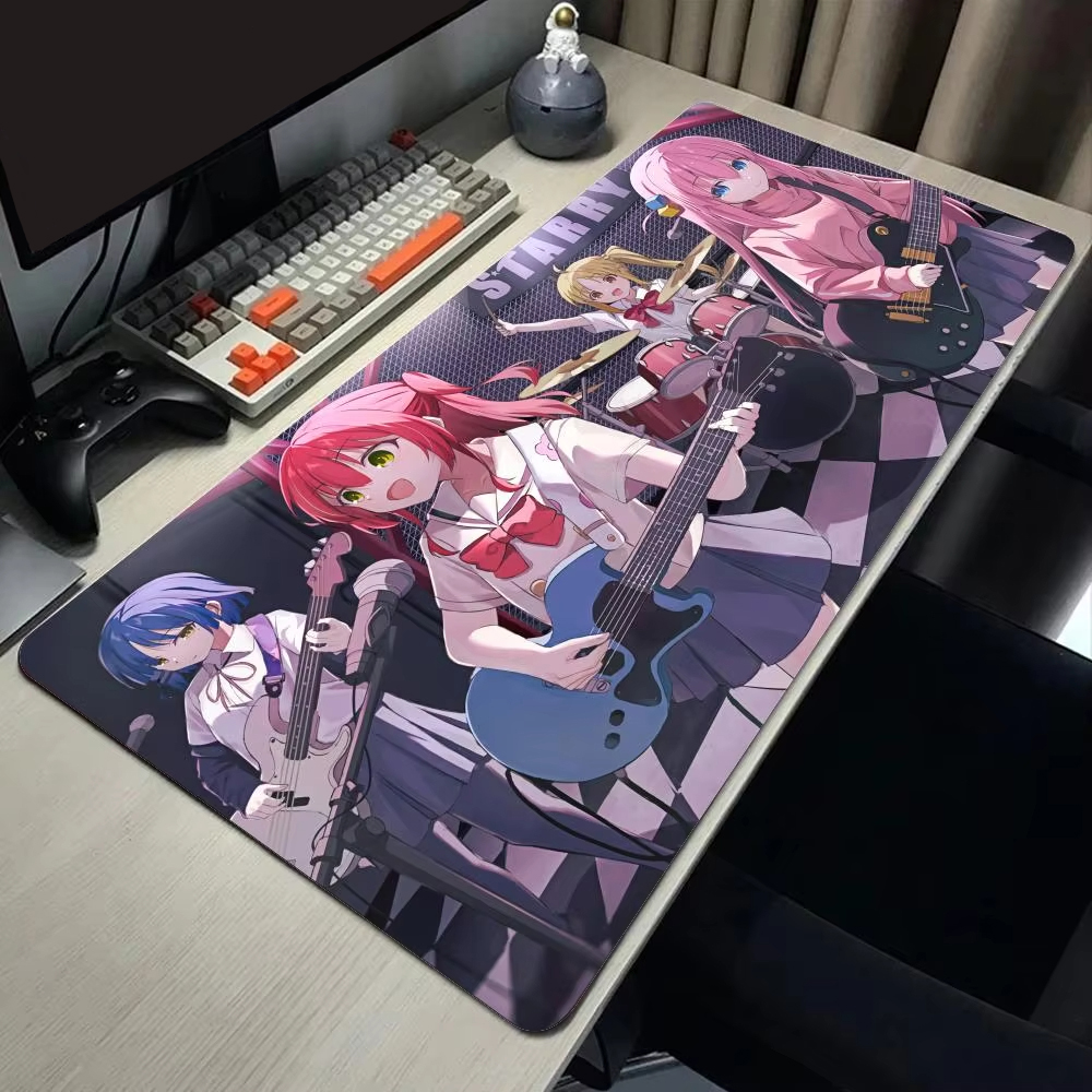 Mousepad Game Bocchi The Rock Large Computer Gaming Accessories Mouse Mat Anime HD Print Gamer Locking Edge XXL Mouse Pad