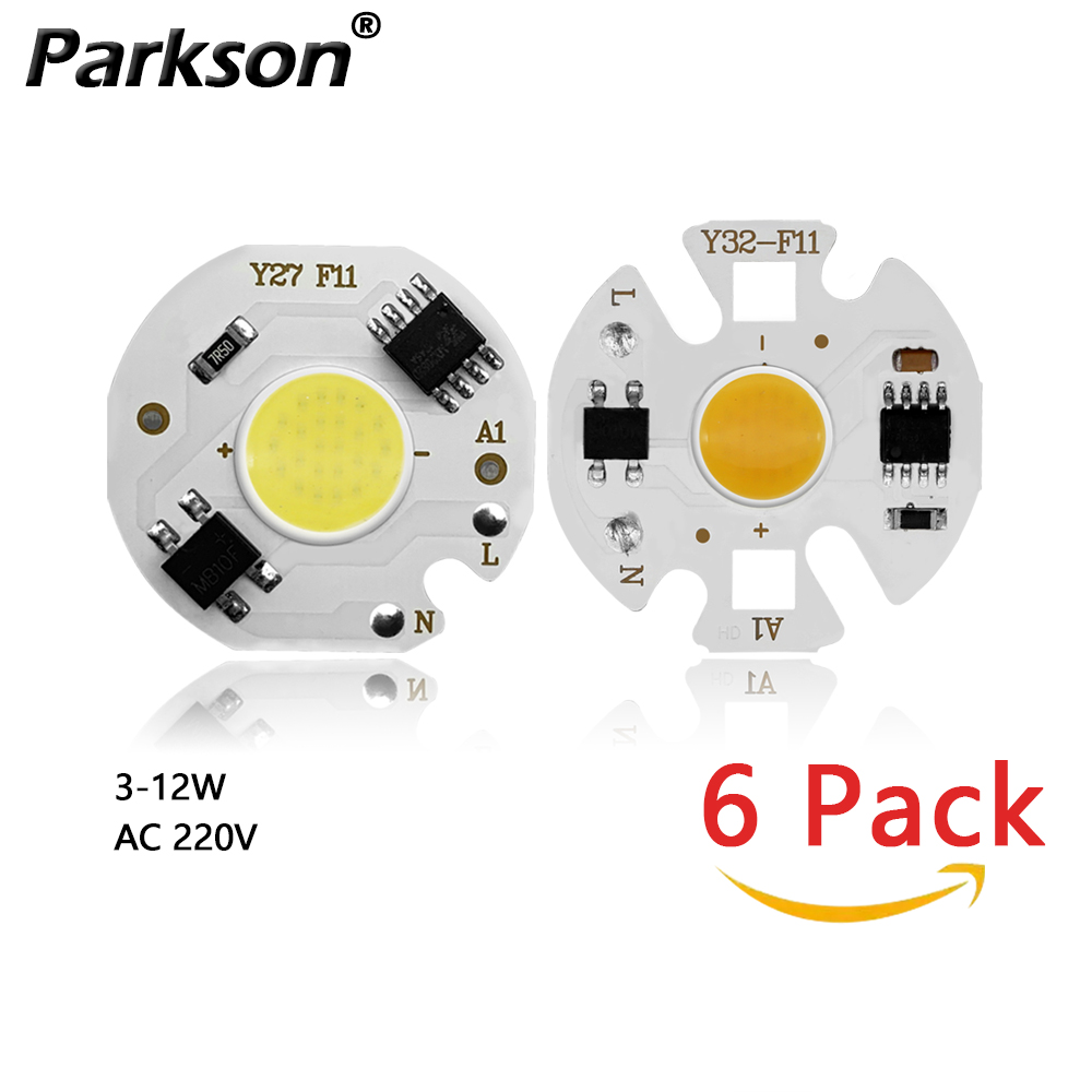 6pack COB LED Chip Lights 220V Y27 Y32 3W 5W 7W 9W 12W Landscape Lamps Chip Garden Lighting Focus Spotlight Flood Lamp COB Bead