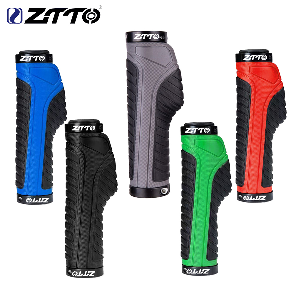 ZTTO Cycling Ergonomics Handle Grip Lockable Anti-slip Grips With Plugs MTB Bike Handle Bar Grips AG-42 Alloy+