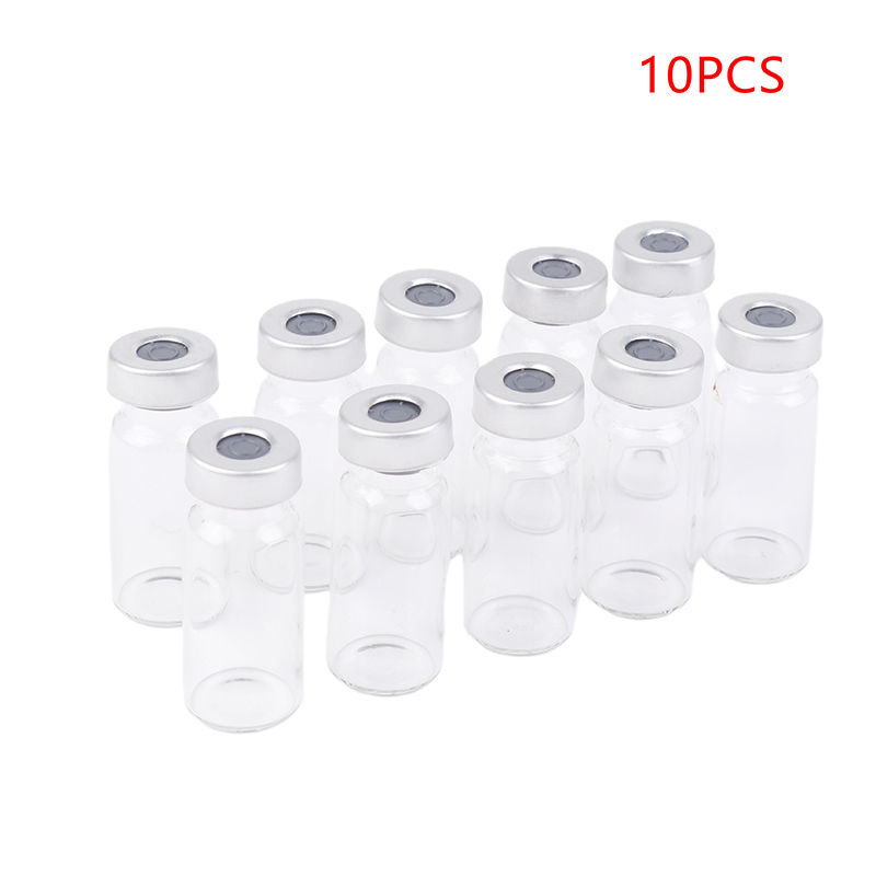 Sample Vials Made From Transparent Glass, 10-Pack 5/10/20ml, with Self-Healing Injection Port