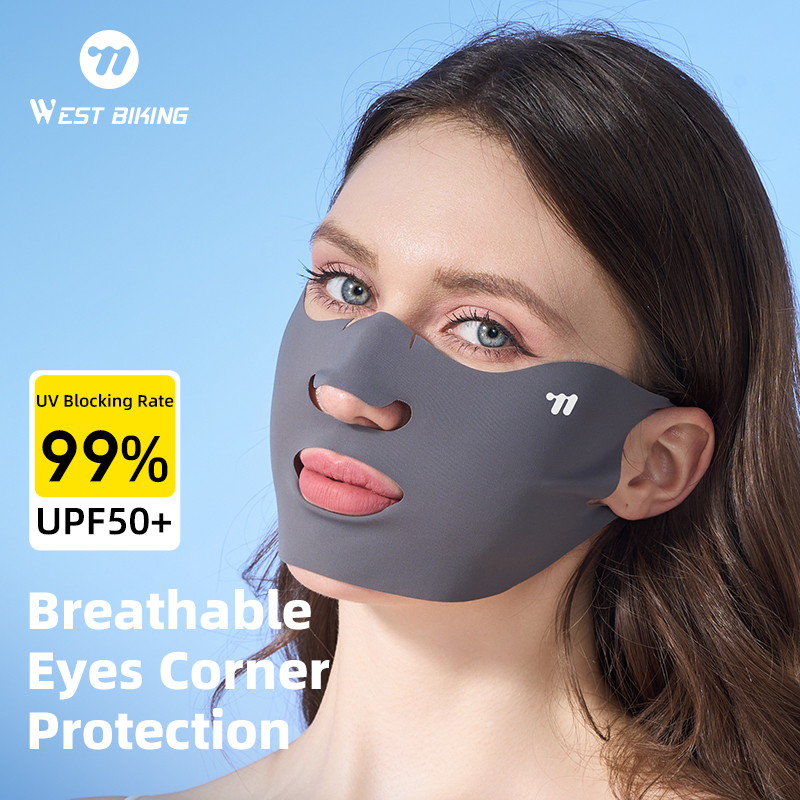 WEST BIKING Summer Ice Silk UV Protection Mask Breathable Outdoor Sport Cycling Hiking Women Men Adjustable Unisex Face-Kini