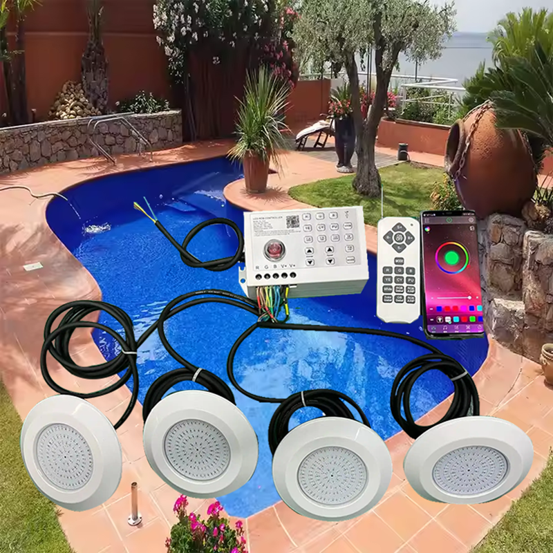 LED Pool Light 12W 85-265V Bluetooth APP Control Outdoor/Indoor Underwater Light Fountain Landscape Lamp Piscina Luz Spotlight