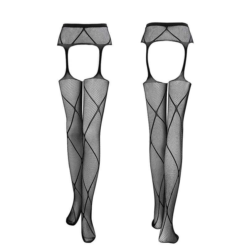 Japanese Style Women's Tights Summer Nylon Print Stocking Lingerie Gothic Hosiery Seamless Fishnet Mesh Pantyhose High Sock
