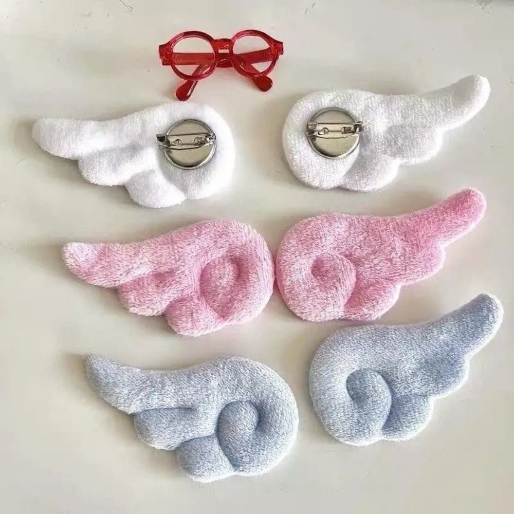 1 Pair Cute Angel Wings Pendant Y2K Style Sweet Angel Wing Badge Pin Decorative