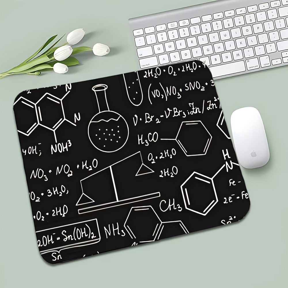 Chemical Formula Science Pattern Mouse Pad Non Slip Gaming Desk Mat for Study Office Workspace