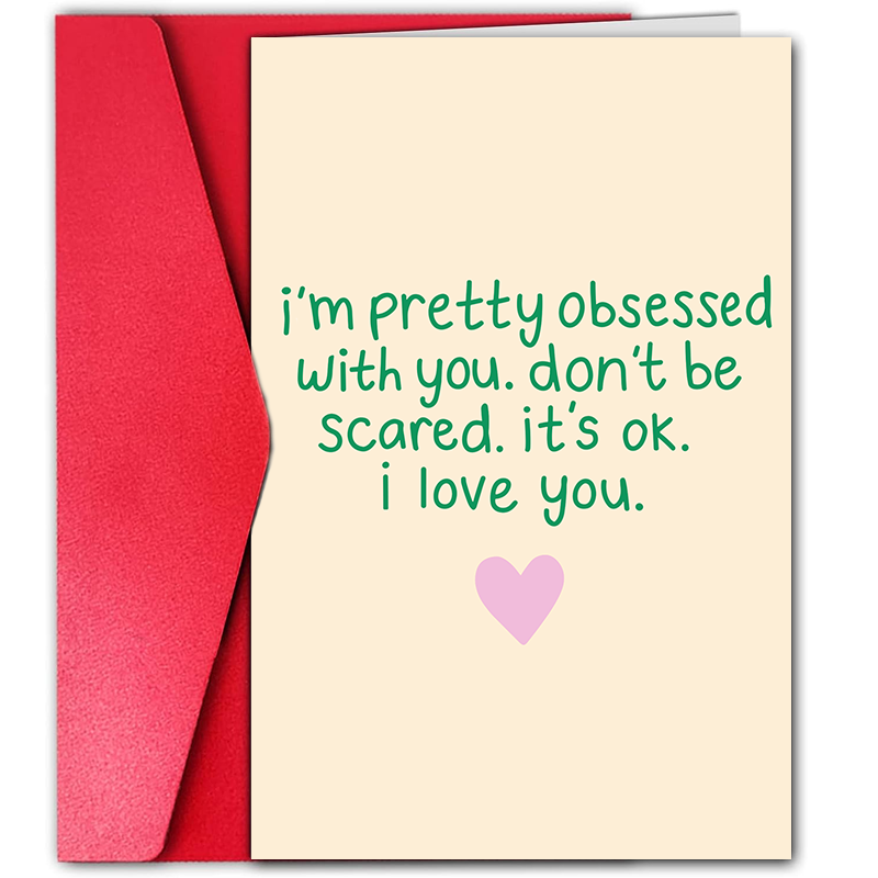 1pc funny birthday card with romantic text. Creative greeting cards perfect gift for husband wife boyfriend girlfriend.