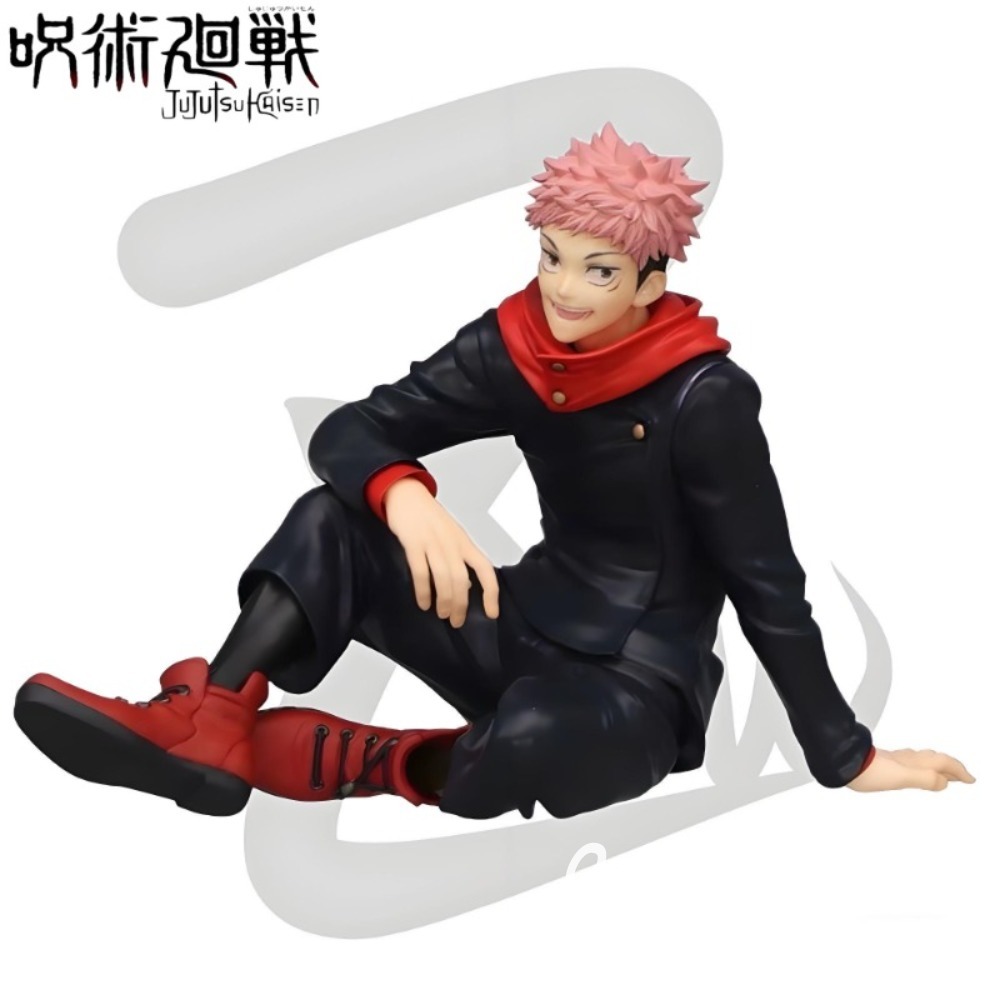 8cm/3.1in Anime Jujutsu Kaisen Figure Sitting Posture Itadori Yuji Action Figure PVC Statue Collectible Model Toys