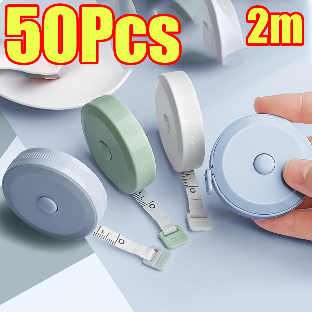 1-50Pcs Small Tape Measure Metric Imperial Tape Portable Student Soft Leather Three Measurement to Craft Fabric Cloth Sew Tailor