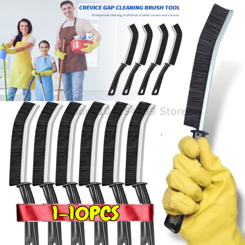 Household Cleaning Brush Bathroom Scrubber Radiator Crevice Cleaning Brush Multifunctional Thin Brushes Long Handle Ergonomic