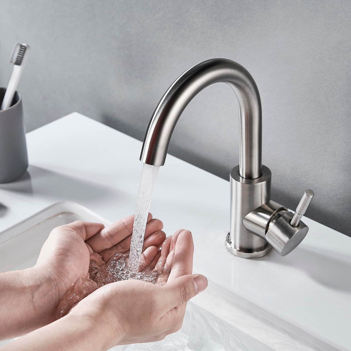 Kitchen Faucets, Basin Faucets, Bathroom Faucets, Stainless Steel Single-Hole Faucets, Sink Faucets, Countertop Installation.