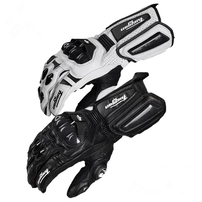 Men's AFS10 Genuine Leather Motorcycle Gloves Touchscreen Compatible Motocross Protection Outdoor Driving Ventilated