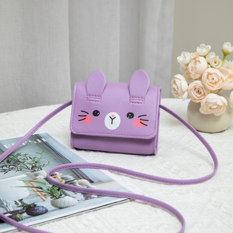 Cute Portable Children's Mini Handbags Adorable PU Easter Rabbit Crossbody Bag Sweet Mini Size Kids Coin Purse Party