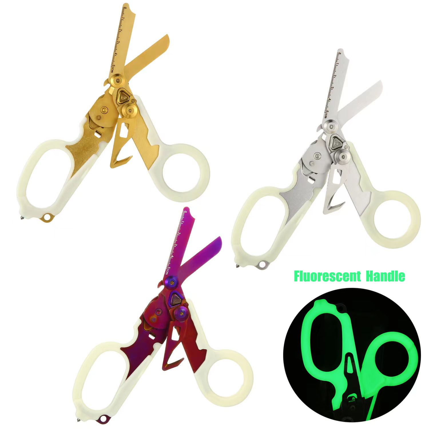 Tactical Mini Emergency Response Rescue Scissor Raptors Shears Portable EMT Folding Scissors Outdoor Survival First Aid Kit Tool