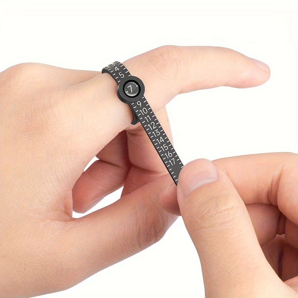 Portable Soft Ring Sizer Tool Device with Magnified Glass and Reusable Plastic Finger Size Measuring Tape USA Rings,
