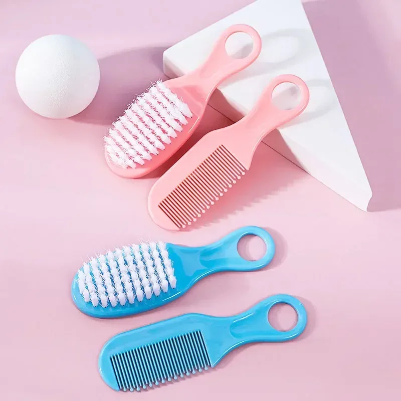 Newborn Baby Wool Wood Brush Comb Head Massage Tool Portable Baby Comb Bath Brush Comb Baby Care Hairbrush Head Massager