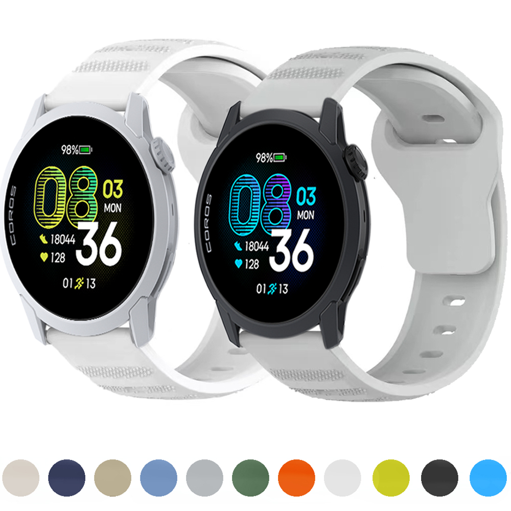 20mm 22mm Silicone Band for COROS PACE 4 3 2/PACE Pro/APEX 4 42mm Sport Wristband for Suunto Vertical 2/Ocean/Rase 2/S/Run Strap
