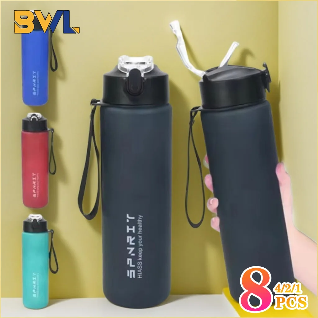 750ml Capacity Frosted Plastic Portable Water Cup Student Outdoor Sports Water Cup Kitchen Drinking Water Tool BPA Free