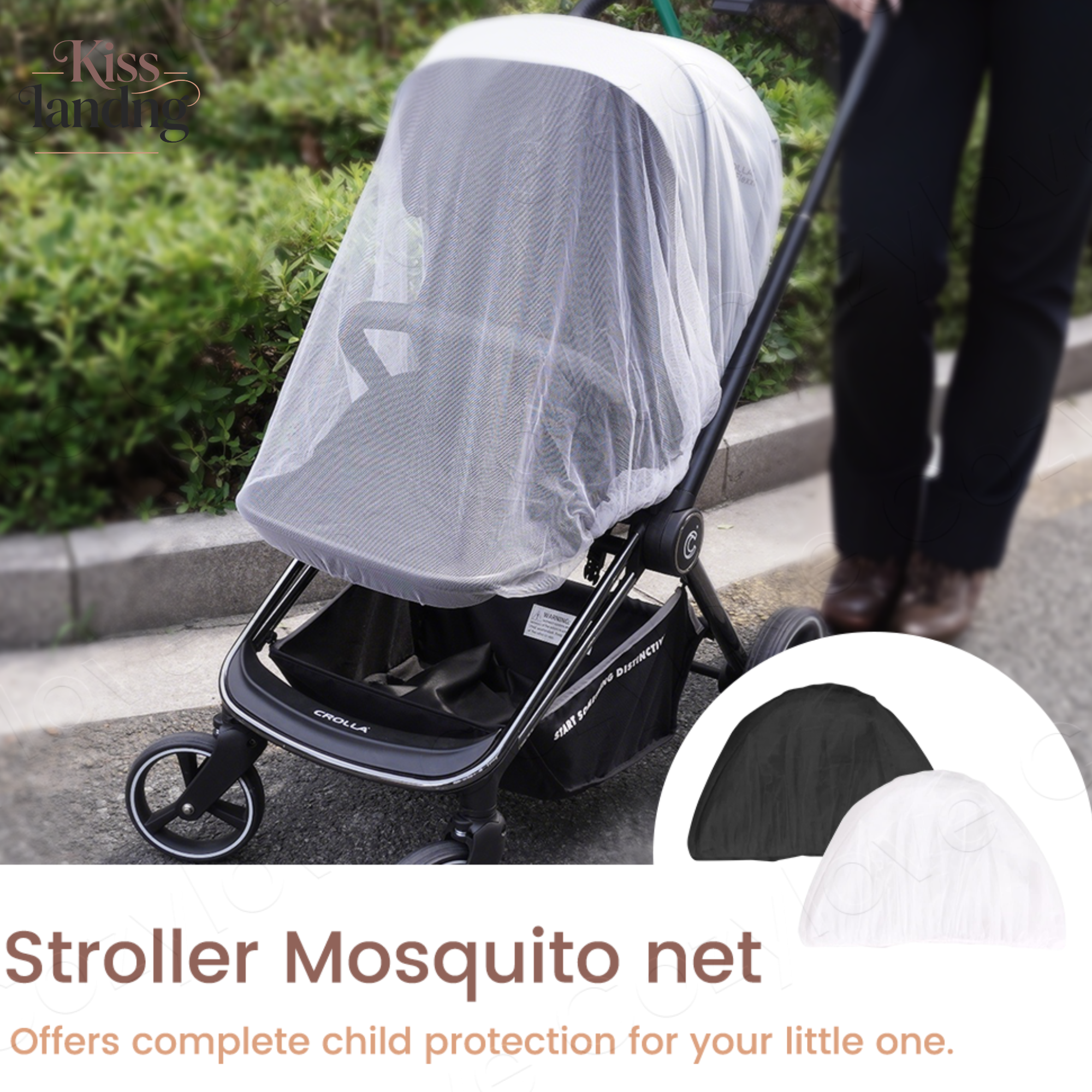 Universal Stroller Mosquito Net Breathable Mesh Insect Net for Baby Stroller & Bassinet