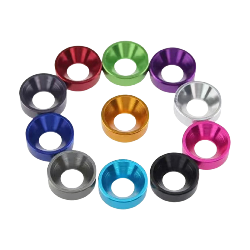 5/10pcs Multi-Colored High-Quality Aluminum Alloy M3M4M5M6M8M Countersunk Gasket Semi-Round Head Hexagon Bolt Round Flat Washer