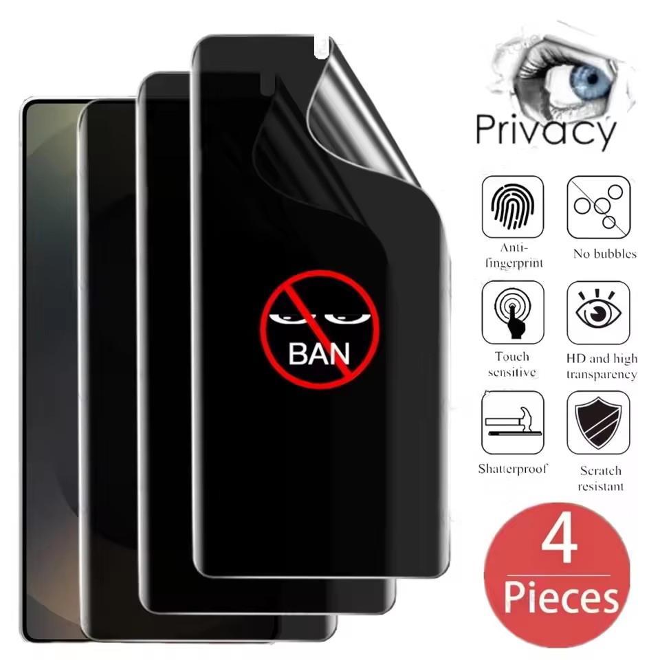 4Pcs Soft Privacy Hydrogel Film For S22 Ultra S22 S10 Plus Screen Protector For S21 S20