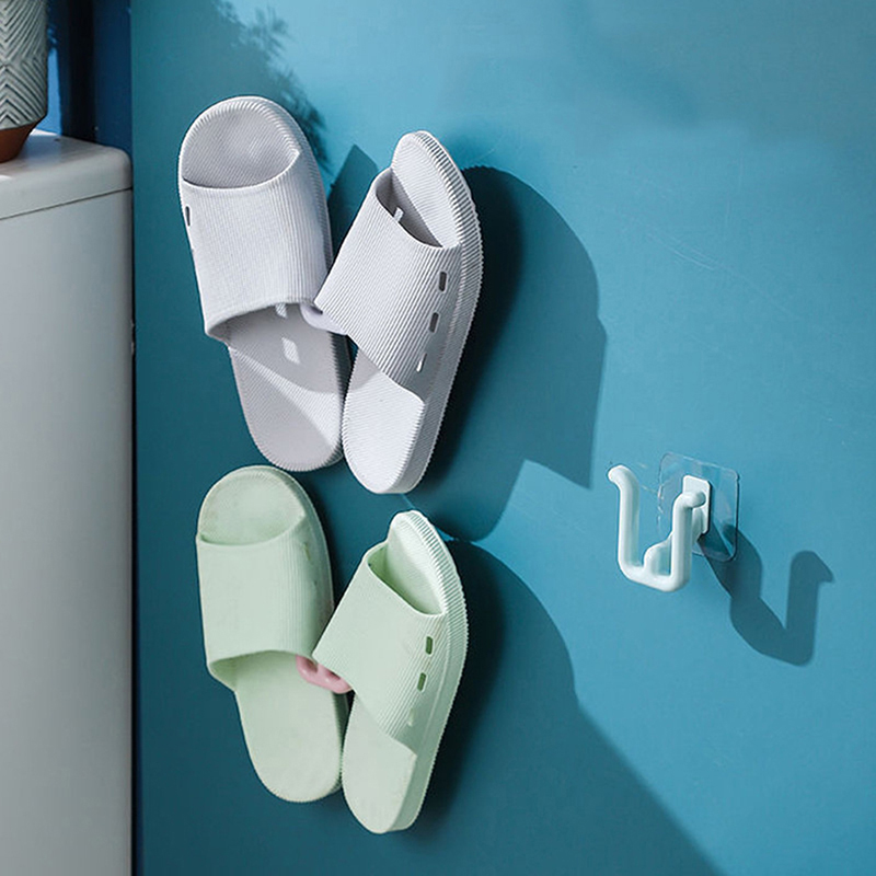 Slippers Rack No Punching Bathroom Simple Slipper Hook Toilet Drainage Rack Wall Mounted Bedroom Neat Storage Shoe Drying Rack