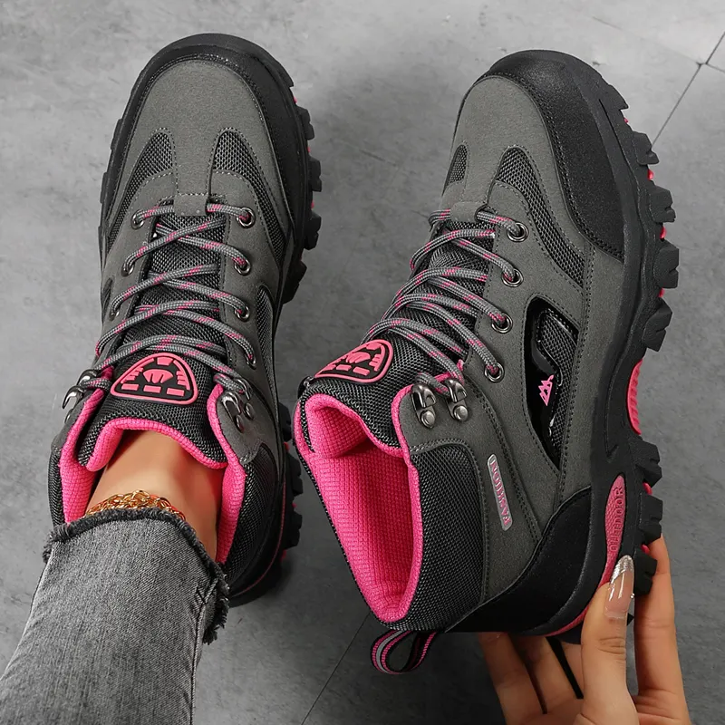 Hiking Shoes Male Waterproof Non-Slip Casual Sneakers Women Wear-Resistant Outdoor Walking Breathable Hiking Boots
