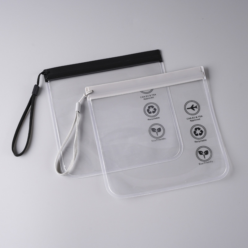Transparent EVA Cosmetic Bag TSA Approved Air Travel Toiletry Pouch Waterproof Sealed Makeup Organizer Portable Clear Wash Bag