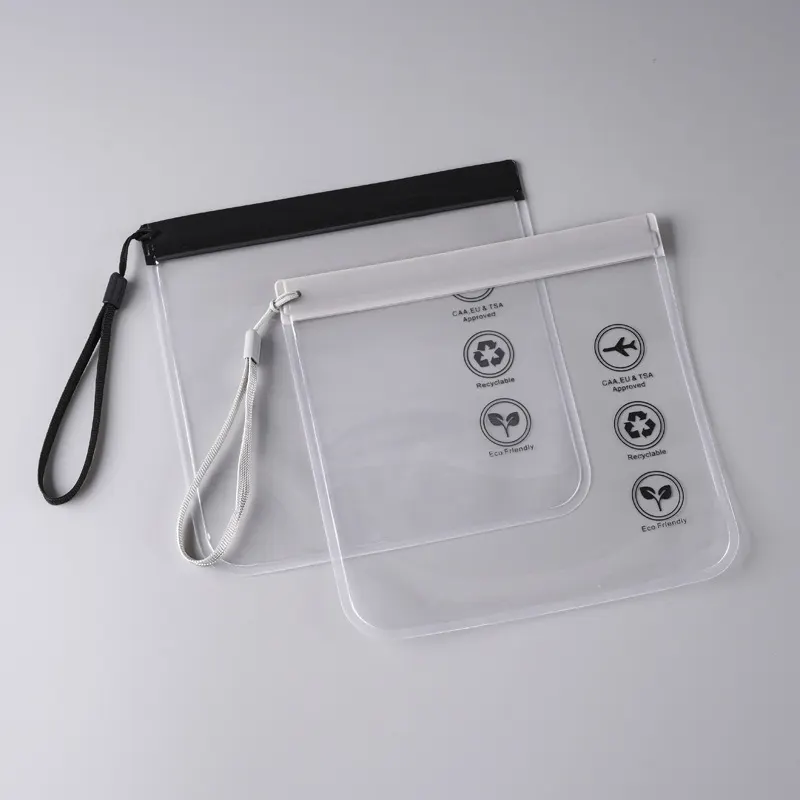 Transparent EVA Cosmetic Bag TSA Approved Air Travel Toiletry Pouch Waterproof Sealed Makeup Organizer Portable Clear Wash Bag