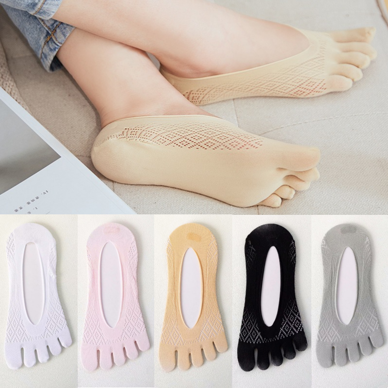 1/3/5 Pairs Orthopedic Toe Socks for Women No Show Low Cut Bunion Relief Five Finger Toe Separator Sock Liner EU 34-39