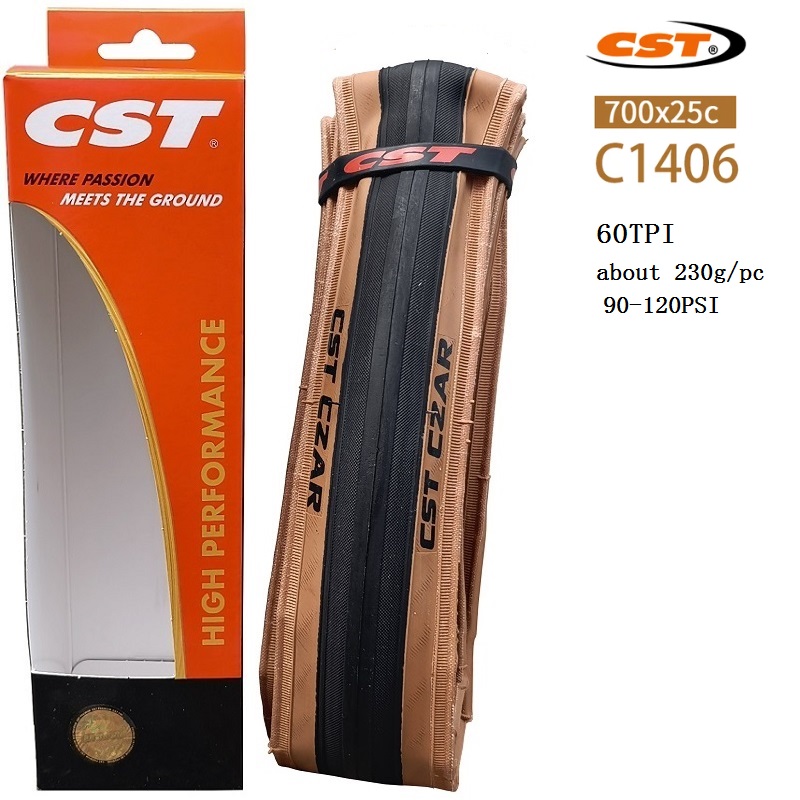 CST C1406 700x25C Road Bicycle Tire 25-622 60TPI 700C Bike Tyre DUAL Double 60 TPI CZAR 120 PSI Cycling Folding Tire