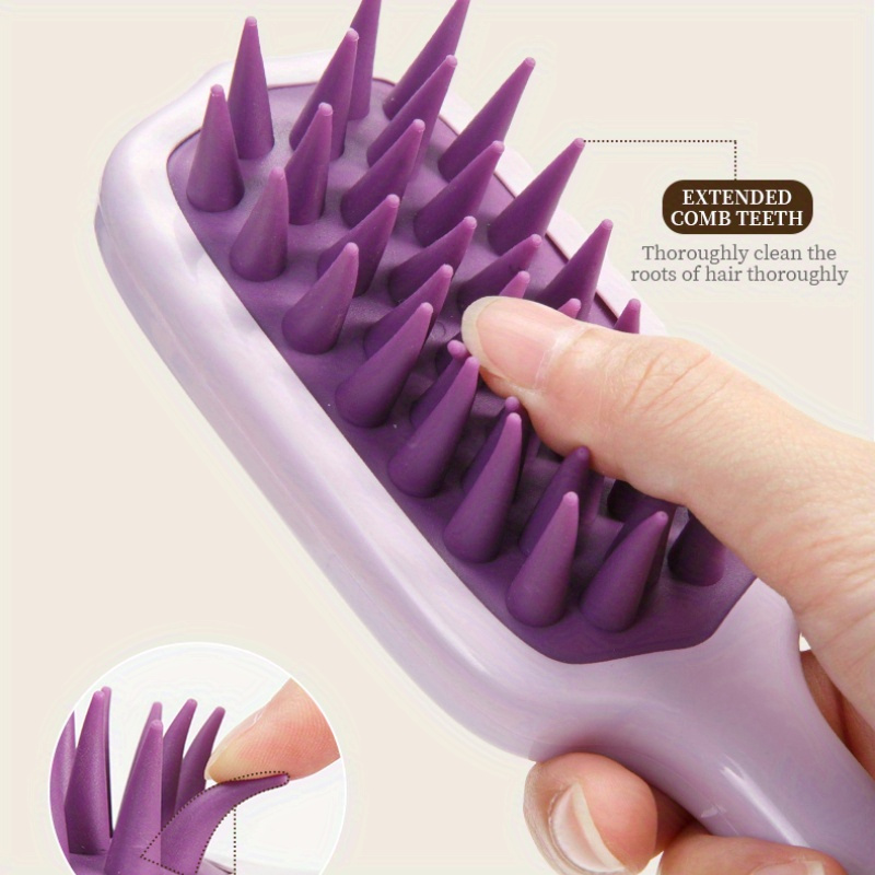 1pcs Silicone Shampoo Brush Head Scalp Massage Comb Hair Washing Comb Body Massage Shower Brush Salon Hairdressing Tool