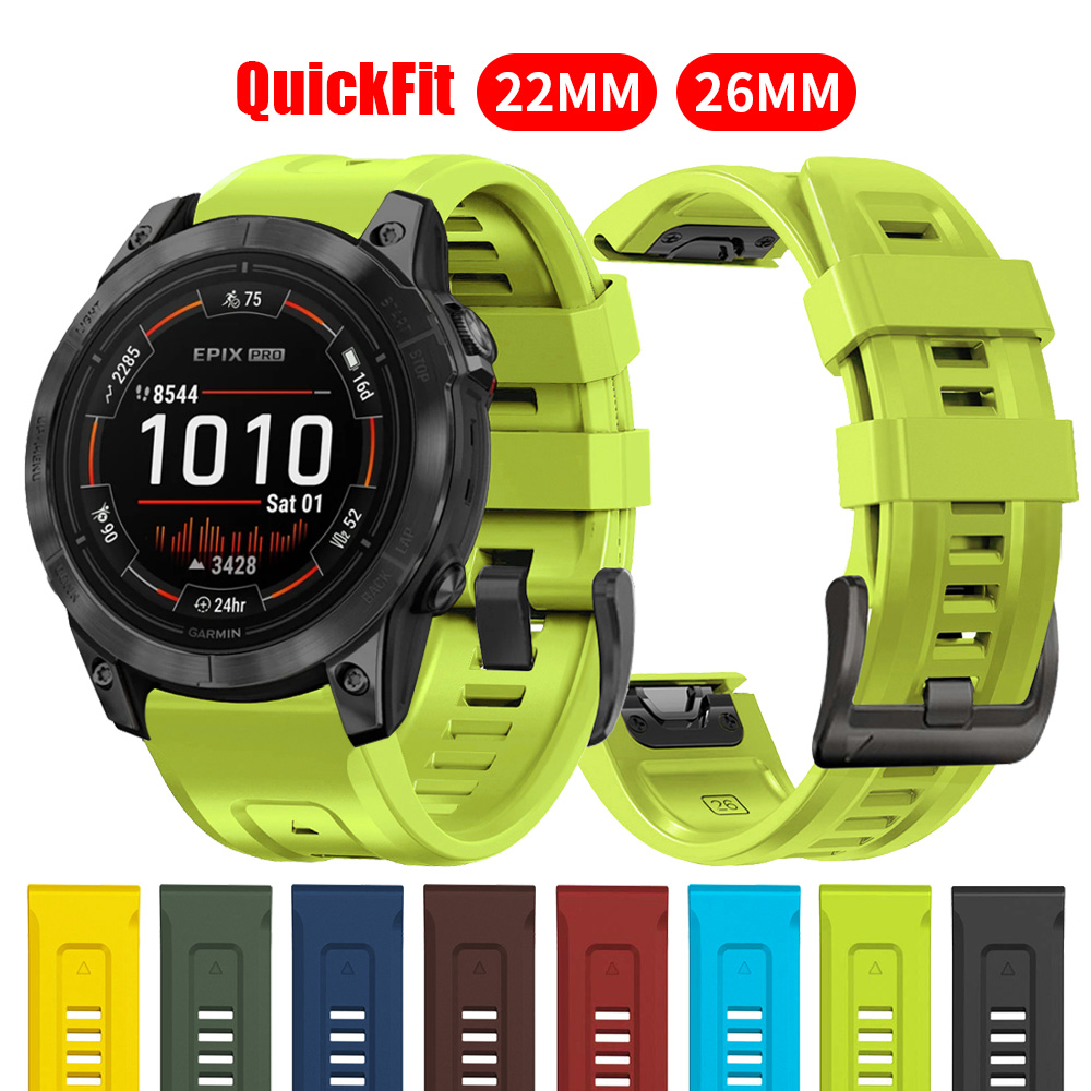 22 26mm Silicone WatchBand for Fenix 7 7X 8 E 6X 6 Pro 5 5X Plus Epix Gen2 Enduro 3 Instinct 3 Solar Quick Release Strap