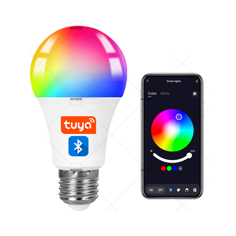 220V E27 Tuya Bluetooth Smart Bulb 9W 15W 18W Color Changeable LED RGB Lamp Dimmable Smart Life APP Control Timer Function