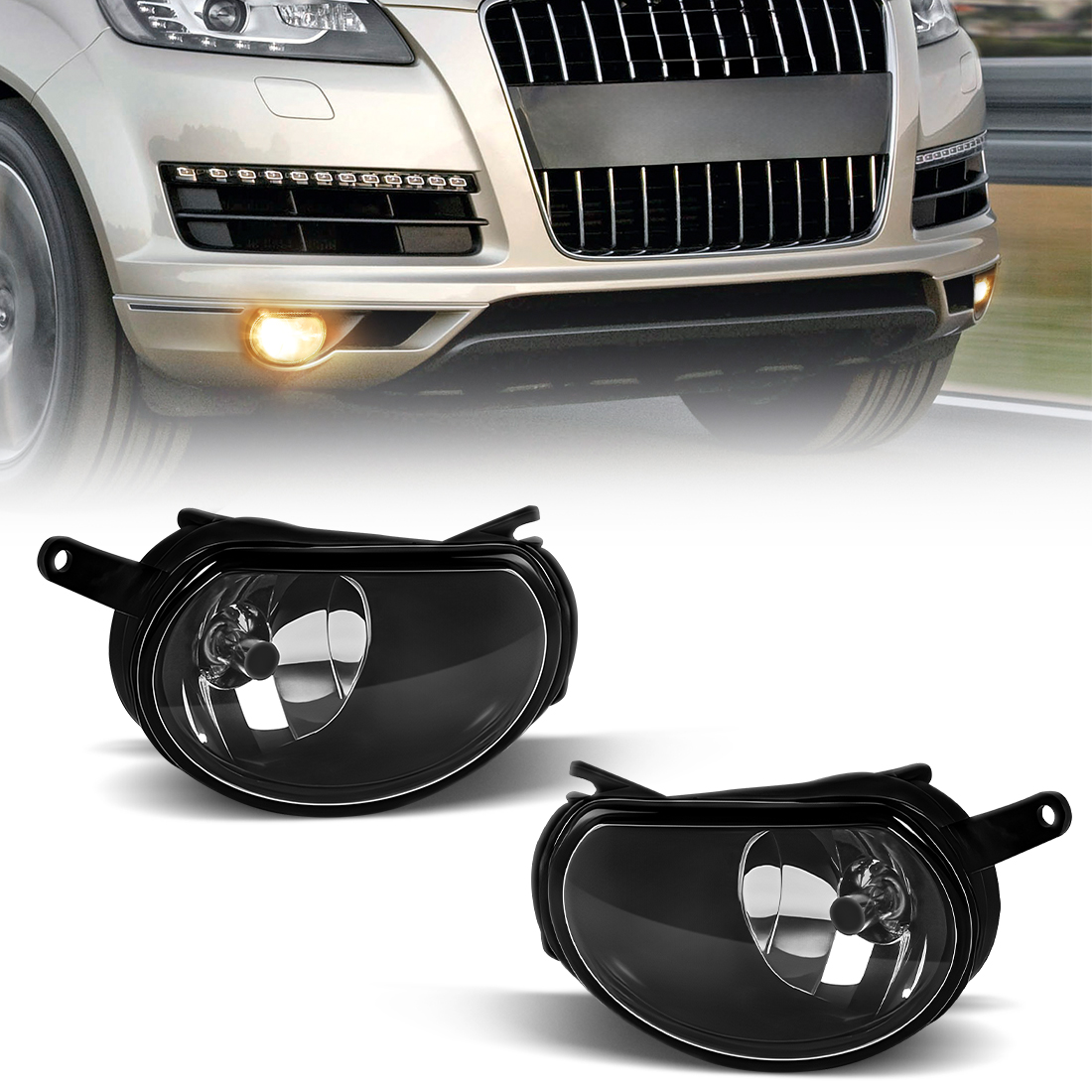 For Audi Q7 2010 2011 2012 2013 2014 2015 Halogen Front Bumper Fog Lamp Driving Headlight Car Accessories 4L0941699 4L0941700