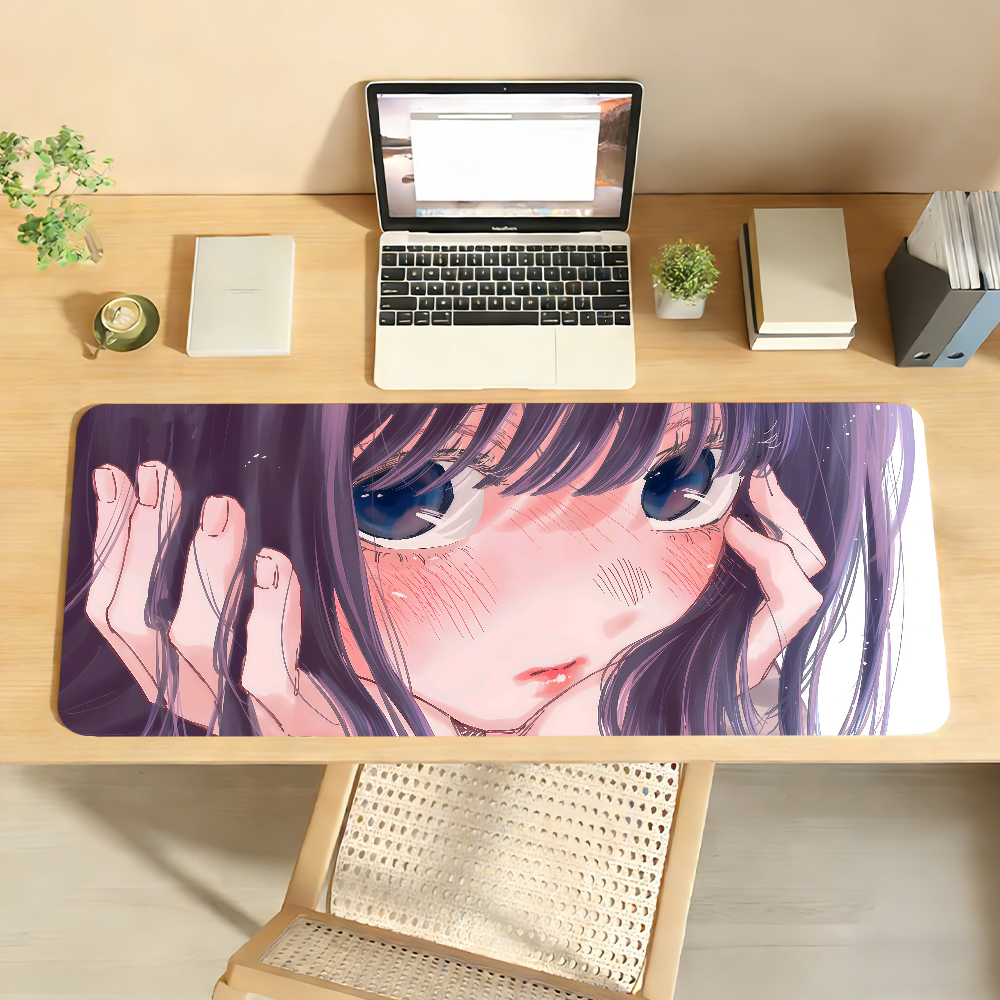 Anime Kaoruko Waguri Mouse Pad Non-slip Desk Mat PC Laptop Accessories Rubber Office Keyboard Large Gamers Decoracion