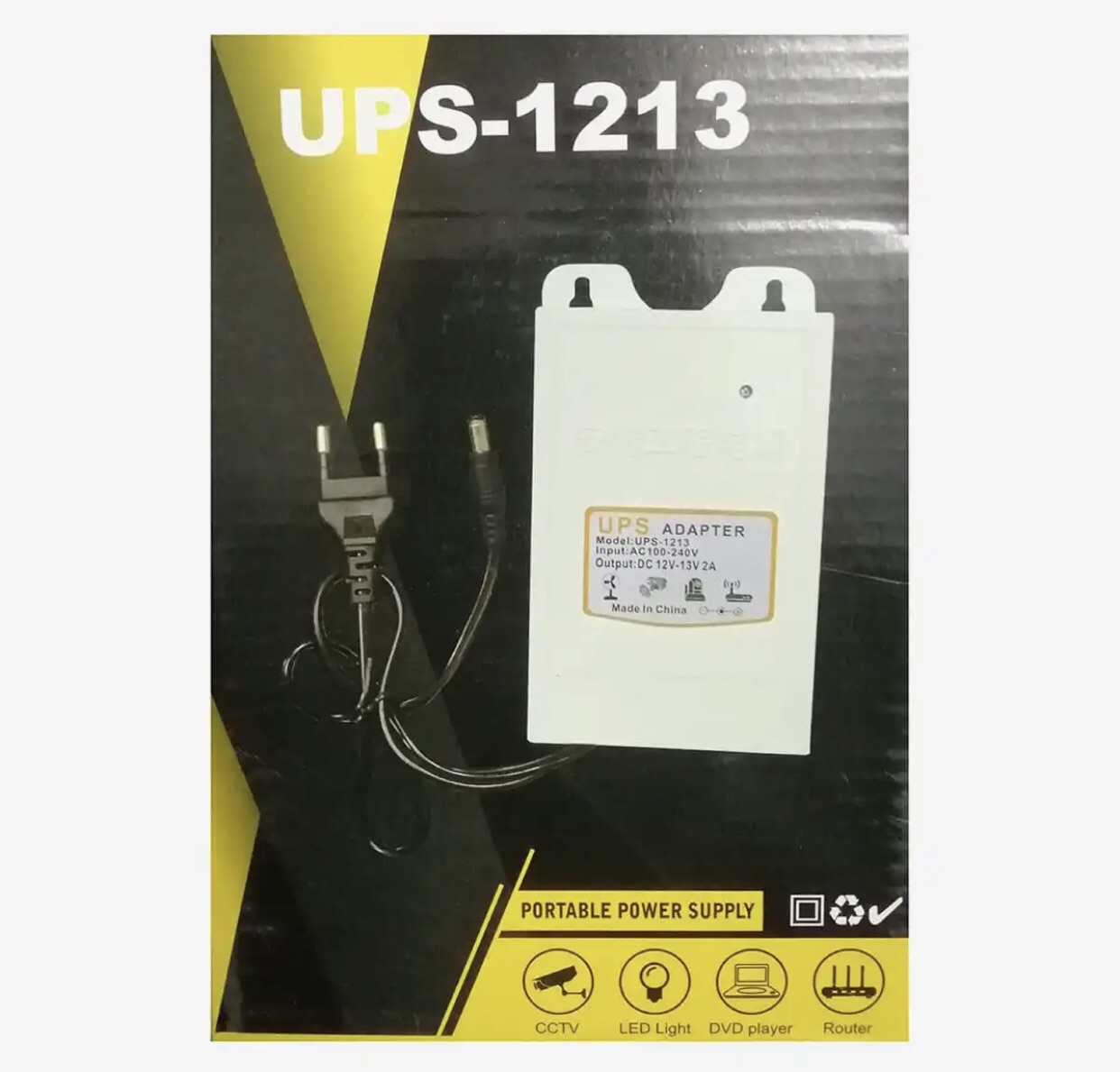 Router UPS DC 12 6V -2A Router UPS Upto 5 Hours Power Backup for wii-Fi Modem CCTV, Mini UPS..