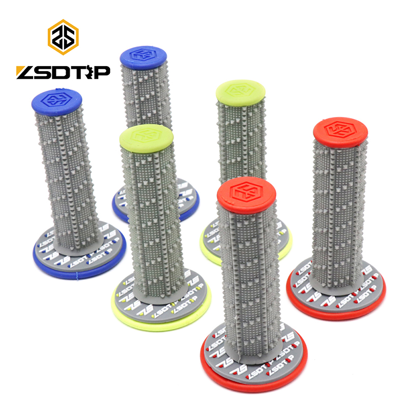 ZSDTRP Dual Soft MX Motorcycle Gel Handlebar Hand Grips Dirt Pit Bike Off Road