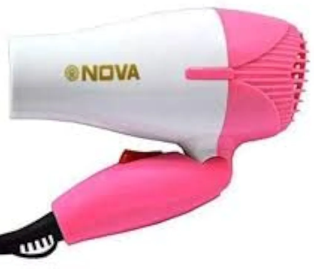 NOVA NV-1290 1000W Foldable Hair Dryer for Professional women Electric Foldable Hair Dryer With 2 Speed Control