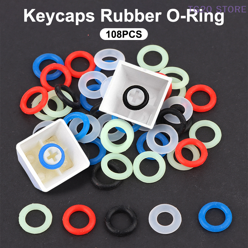 108Pcs O Ring Switch Dampeners Keycaps Damper Shock-Absorbing Silence Under Key Caps For Mechanical Keyboard