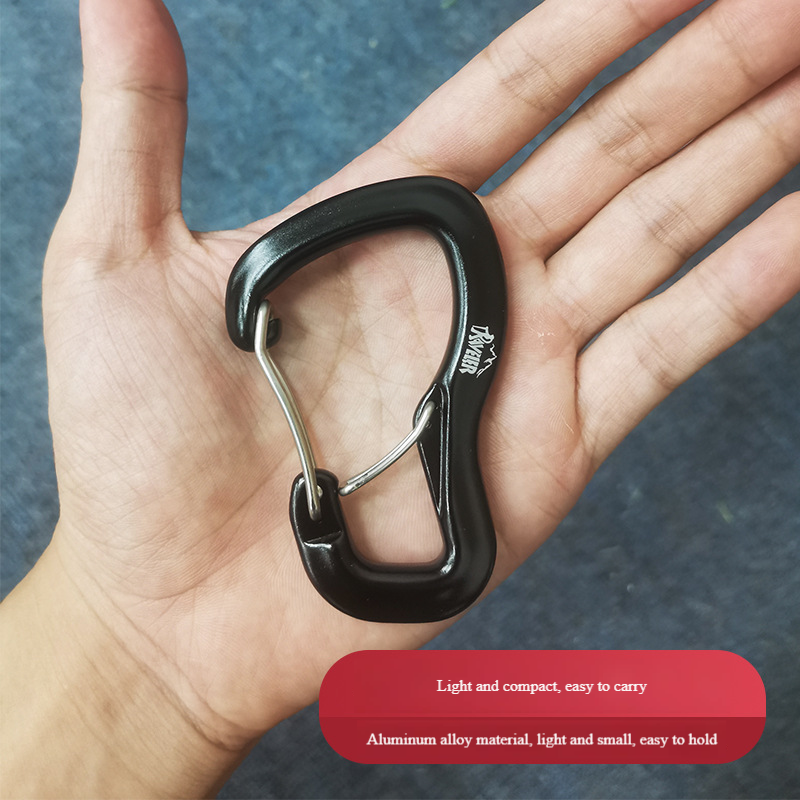 Outdoor Hammock Double Locking Buckle Multifunctional Aluminum Alloy Hanging Buckle Camping Hammock Quick Hanging Buckle