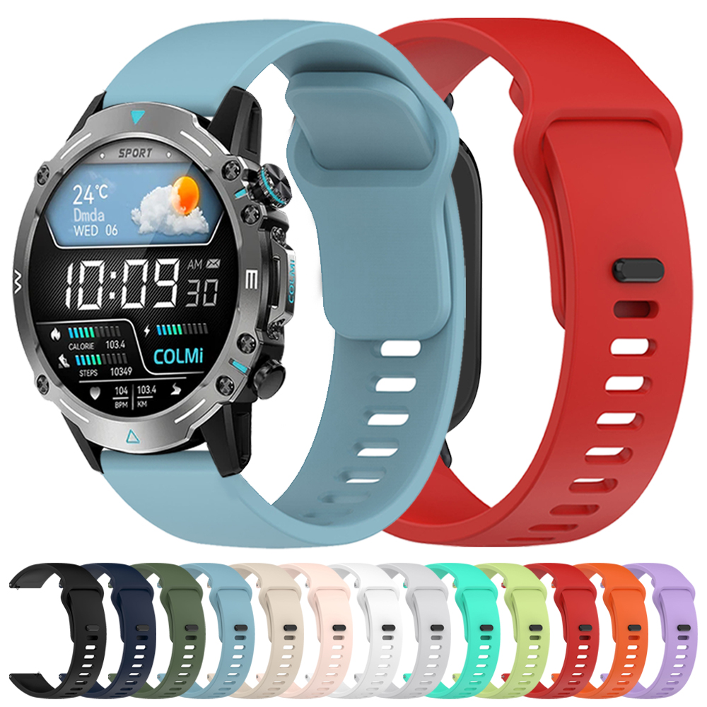 Silicone Sports Strap For COLMi M42 M41 P82 V73 V76 P81 C63 20mm 22mm Soft Band For COLMI i28 Ultra P76 C80 I31 Replace Bracelet