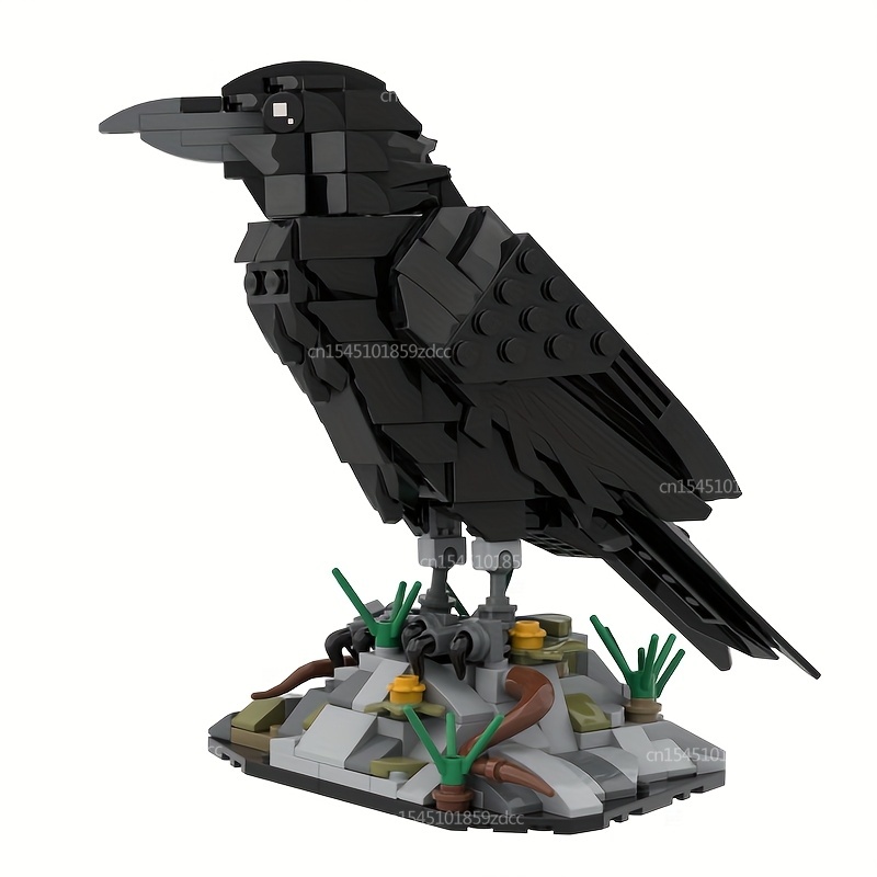 NEW MOC Animal Raven Building Blocks Set Bird Model Bricks Assembly Toys Birthday Xmas