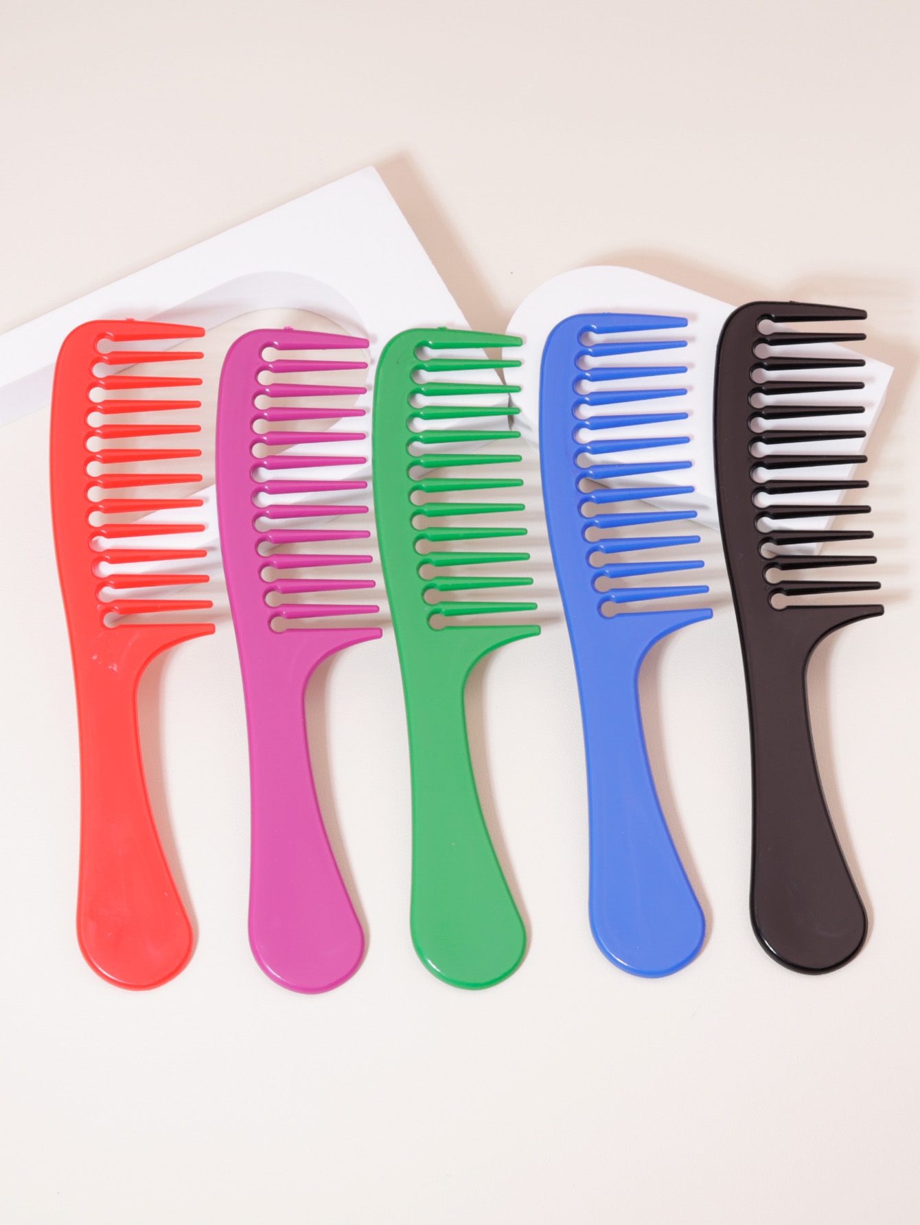 Mixed color comb set, wide toothed comb for hairdressing and styling, hair salon home wide toothed comb